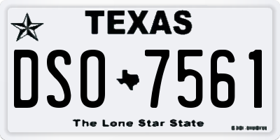 TX license plate DSO7561