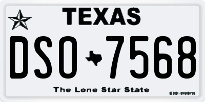 TX license plate DSO7568