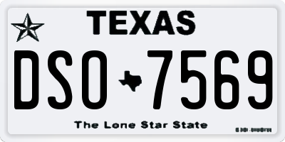 TX license plate DSO7569