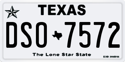 TX license plate DSO7572