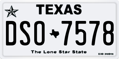 TX license plate DSO7578