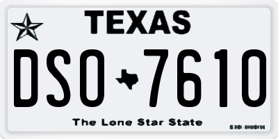 TX license plate DSO7610