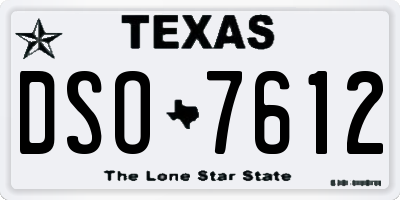 TX license plate DSO7612