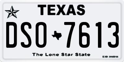 TX license plate DSO7613