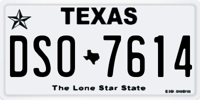 TX license plate DSO7614