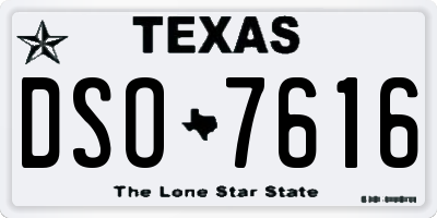 TX license plate DSO7616