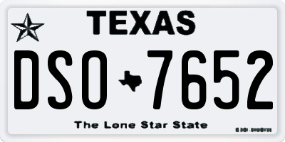 TX license plate DSO7652