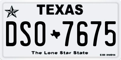 TX license plate DSO7675