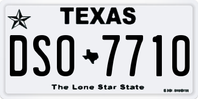 TX license plate DSO7710