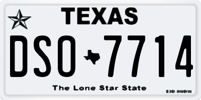 TX license plate DSO7714