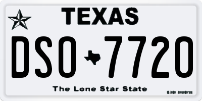TX license plate DSO7720