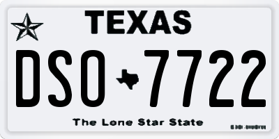 TX license plate DSO7722