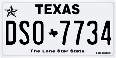 TX license plate DSO7734