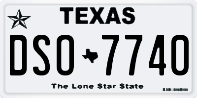 TX license plate DSO7740