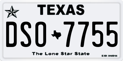 TX license plate DSO7755