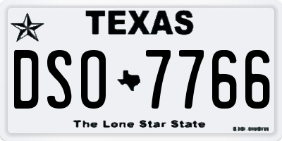 TX license plate DSO7766