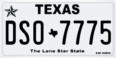 TX license plate DSO7775