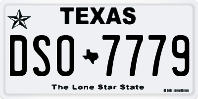 TX license plate DSO7779