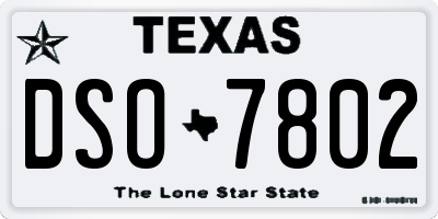TX license plate DSO7802