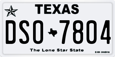 TX license plate DSO7804