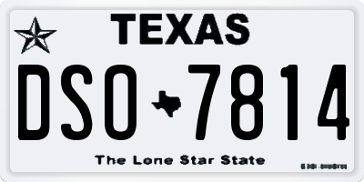 TX license plate DSO7814