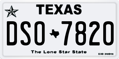 TX license plate DSO7820