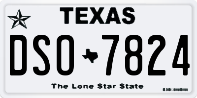 TX license plate DSO7824