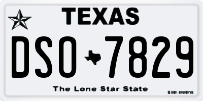 TX license plate DSO7829