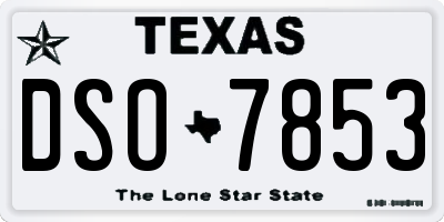 TX license plate DSO7853