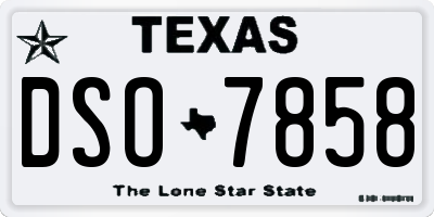 TX license plate DSO7858