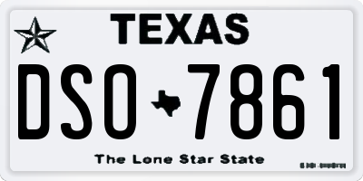 TX license plate DSO7861