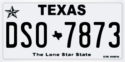 TX license plate DSO7873