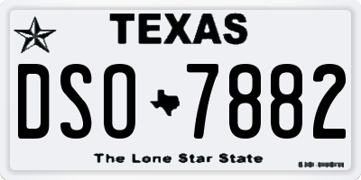 TX license plate DSO7882