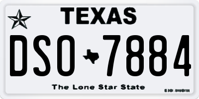 TX license plate DSO7884