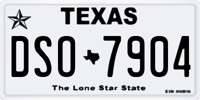 TX license plate DSO7904