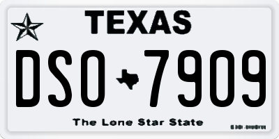 TX license plate DSO7909