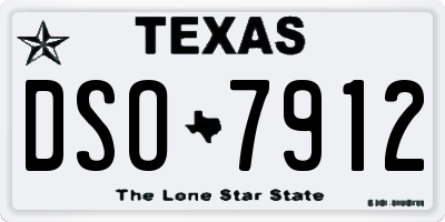 TX license plate DSO7912