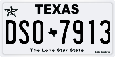 TX license plate DSO7913