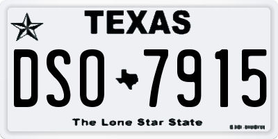TX license plate DSO7915
