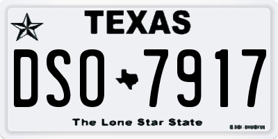 TX license plate DSO7917