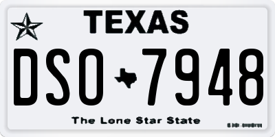 TX license plate DSO7948
