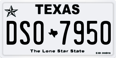 TX license plate DSO7950