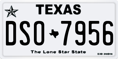 TX license plate DSO7956
