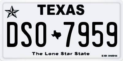 TX license plate DSO7959