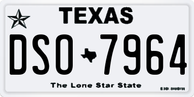 TX license plate DSO7964