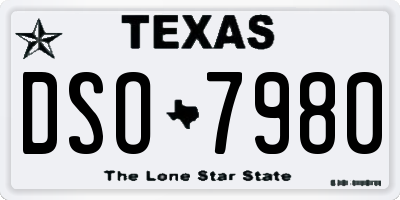TX license plate DSO7980