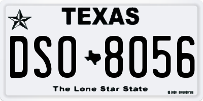 TX license plate DSO8056