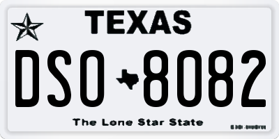 TX license plate DSO8082