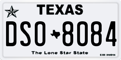 TX license plate DSO8084