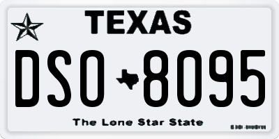 TX license plate DSO8095